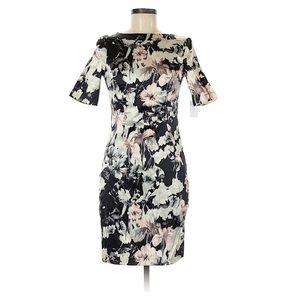 Veronika Maine Floral Pattern Sheath Mini Dress